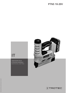 Manuale Trotec PTNS 10‑20V Graffatrice