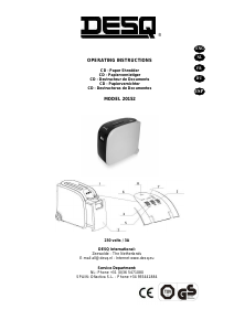 Manual de uso Desq 20152 Destructora