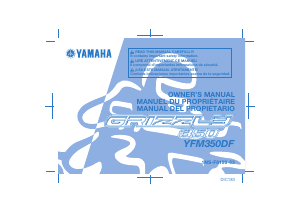 Handleiding Yamaha Grizzly 350 (2015) Quad
