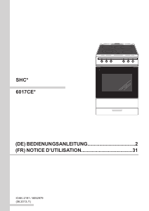 Mode d’emploi Amica SHC 11662 W Cuisinière