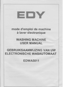 Handleiding Edy EDWA5011 Wasmachine