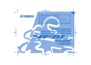 Handleiding Yamaha YFM700R (2020) Quad