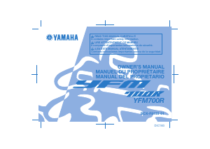 Manual Yamaha YFM700R (2021) Quad
