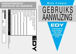 Mode d’emploi Edy W 612 Lave-linge