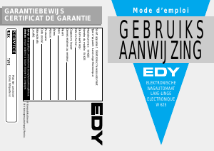 Mode d’emploi Edy W 625 Lave-linge