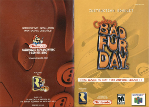 Manual Nintendo N64 Conkers Bad Fur Day