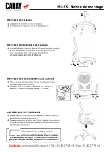 Mode d’emploi Caray Miles Chaise de bureau