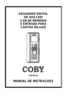 Manual Coby CXR190-2G Gravador de voz