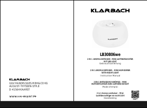 Mode d’emploi Klarbach LB30806we Diffuseur d'arôme
