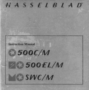 Handleiding Hasselblad 500C/M Camera