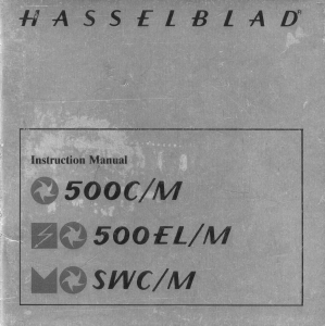 Handleiding Hasselblad 500EL/M Camera