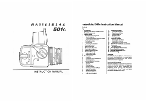 Manual Hasselblad 501C Camera