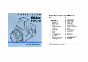 Handleiding Hasselblad 503CX Camera