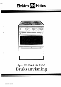 Bruksanvisning ElektroHelios SK636-3 Spis