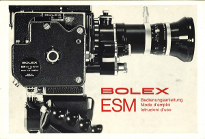 Manuale Bolex ESM Videocamera