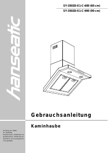 Bedienungsanleitung Hanseatic SY-3502D-E1-C-600 Dunstabzugshaube