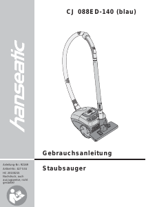 Bedienungsanleitung Hanseatic CJ 088ED-140 Staubsauger