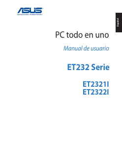 Manual de uso Asus ET2321IUTH Computadora de escritorio