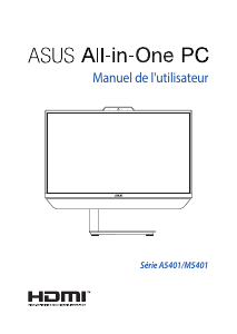 Mode d’emploi Asus M5401 Zen AiO 24 Ordinateur de bureau