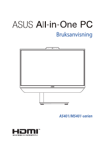 Bruksanvisning Asus M5401 Zen AiO 24 Stationär dator