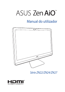 Manual Asus ZN270 Zen AiO 27 Computador de secretária