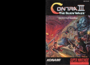 Manual Nintendo SNES Contra III - The Alien Wars