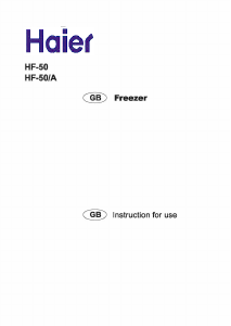 Manual Haier HF-50 Refrigerator