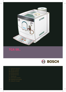 Brugsanvisning Bosch TCA5809 Espressomaskine