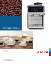 Manual Bosch TES60729RW Máquina de café expresso