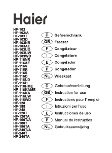 Manual Haier HF-116AE Frigorífico