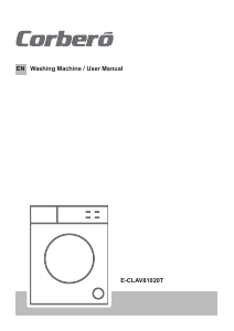 Manual Corberó E-CLAV81020T Washing Machine