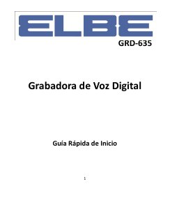 Manual de uso Elbe GRD-635 Grabadora de voz