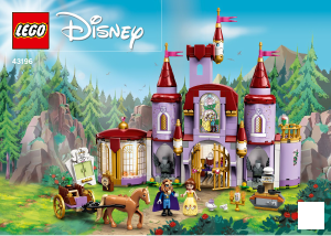 Käyttöohje Lego set 43196 Disney Princess Bellen ja Hirviön linna
