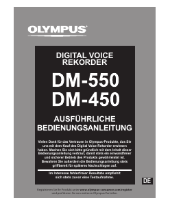 Bedienungsanleitung Olympus DM-450 Diktiergerät