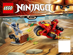 Kullanım kılavuzu Lego set 71734 Ninjago Kainin Kılıç Motosikleti