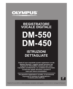 Manuale Olympus DM-450 Registratore vocale