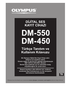 Kullanım kılavuzu Olympus DM-450 Ses kaydedici
