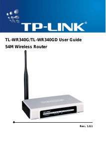 Manual TP-Link TL-WR340G Router