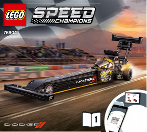 Käyttöohje Lego set 76904 Speed Champions Mopar Dodge//SRT Top Fuel Dragster ja 1970 Dodge Challenger T/A