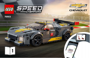 Manuale Lego set 76903 Speed Champions Chevrolet Corvette C8.R e 1968 Chevrolet Corvette