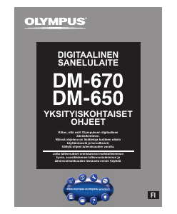 Käyttöohje Olympus DM-650 Äänitallennin