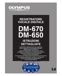 Manuale Olympus DM-650 Registratore vocale