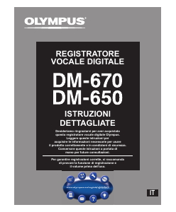 Manuale Olympus DM-670 Registratore vocale