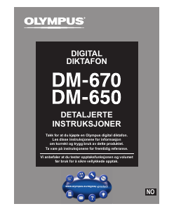 Bruksanvisning Olympus DM-670 Lydopptaker