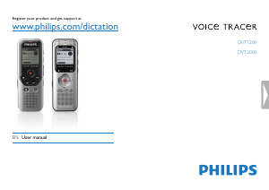Manual Philips DVT1200 Voice Tracer Audio Recorder