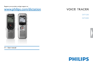 Manual Philips DVT2000 Voice Tracer Audio Recorder