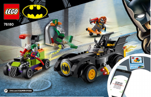 Bruksanvisning Lego set 76180 Super Heroes Batman mot The Joker - Batmobilejakt