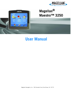 Manual Magellan Maestro 3250 Car Navigation