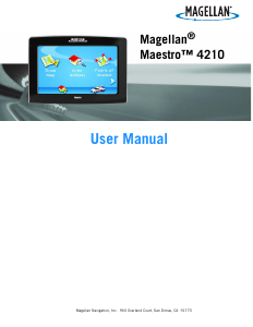 Manual Magellan Maestro 4210 Car Navigation