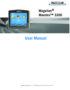 Manual Magellan Maestro 3200 Car Navigation